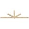 Ekena Millwork Kennewick Rough Sawn Timber Gable Bracket, Douglas Fir, 96"W x 36"H x 2"D x 4"F, 9/12 Pitch GBW096X36X0204KEN00RDF - alternate 4